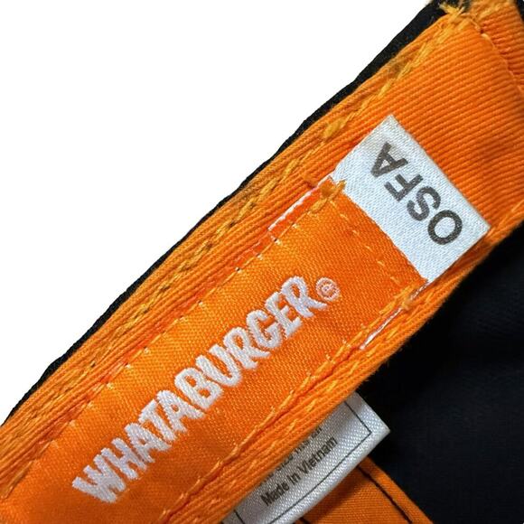 Whataburger Ball Cap Unisex Black Orange Embroidered Logo Staff Hat OSFM - Picture 8 of 9